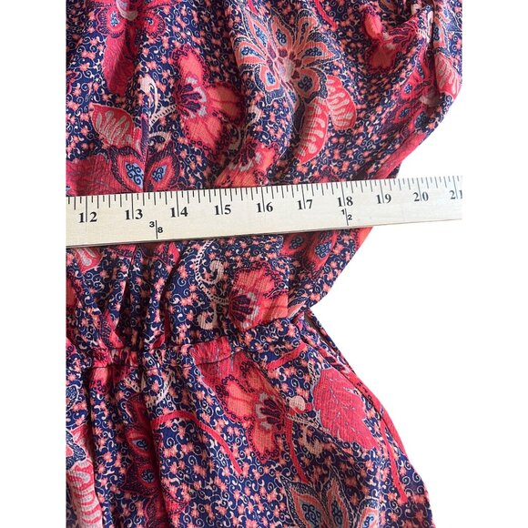 Free People Teegan Floral Print Long Sleeve Wrap Mini Dress Asymmetrical X-Small - Picture 14 of 16